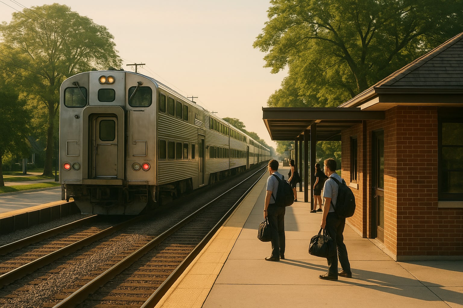 Metra BNSF commuter station in Downers Grove