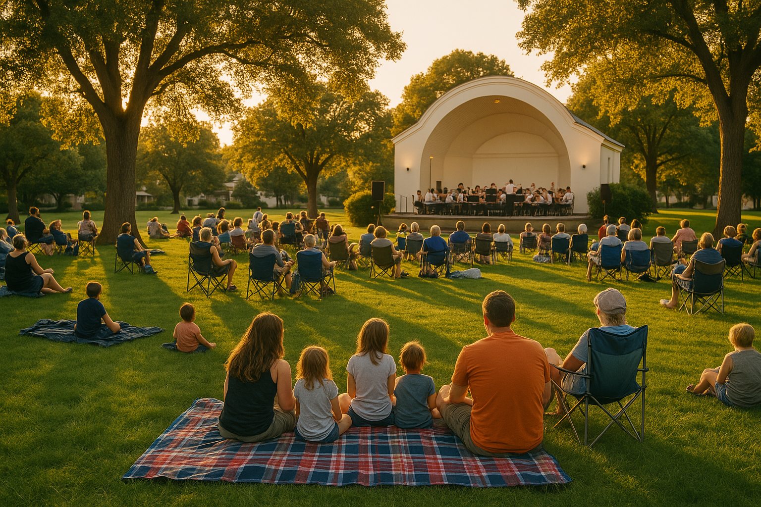 Memorial Park bandshell concert